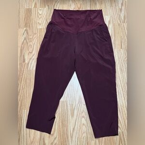 Maternity Quick Dry XL Burgundy Pants